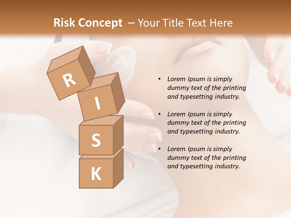 A Woman Getting A Facial Mask On Her Face PowerPoint Template