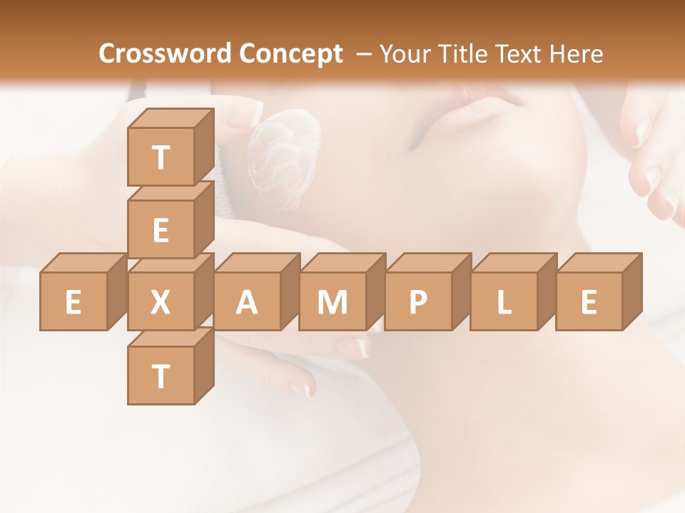 A Woman Getting A Facial Mask On Her Face PowerPoint Template