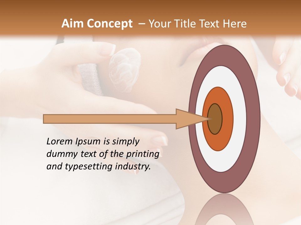 A Woman Getting A Facial Mask On Her Face PowerPoint Template