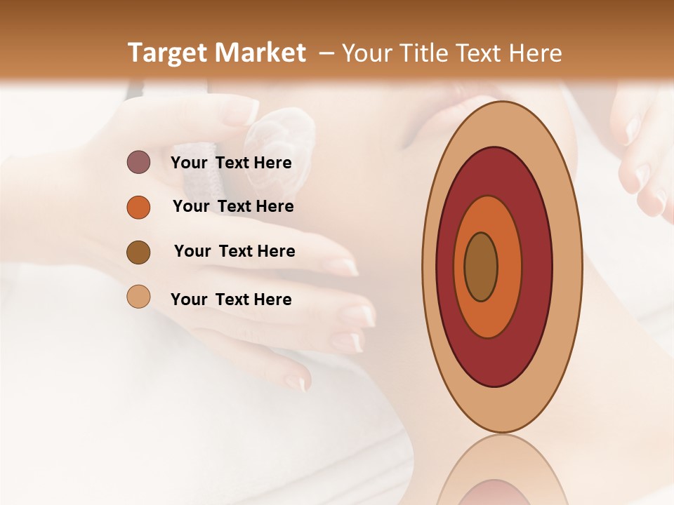 A Woman Getting A Facial Mask On Her Face PowerPoint Template