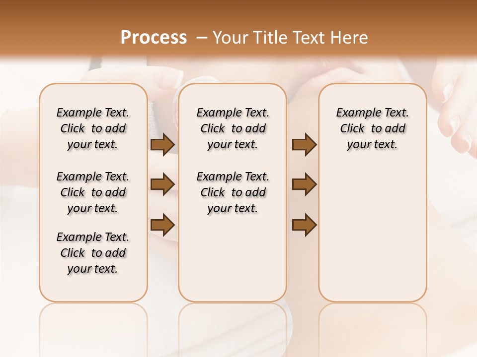 A Woman Getting A Facial Mask On Her Face PowerPoint Template