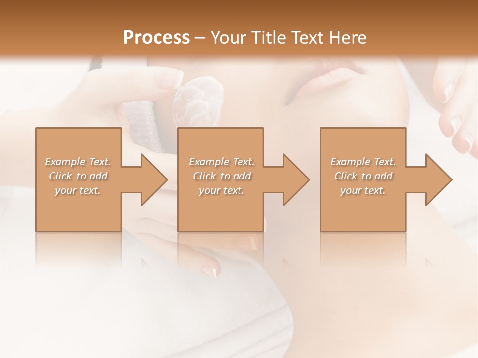 A Woman Getting A Facial Mask On Her Face PowerPoint Template