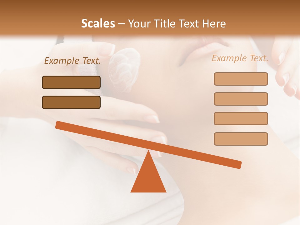 A Woman Getting A Facial Mask On Her Face PowerPoint Template