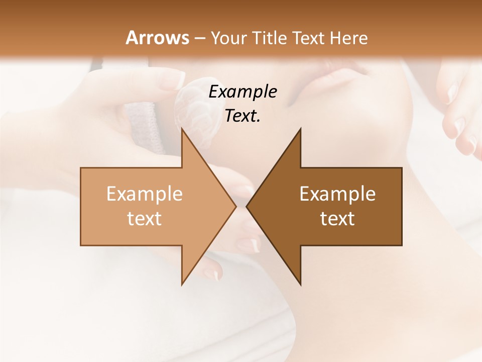 A Woman Getting A Facial Mask On Her Face PowerPoint Template