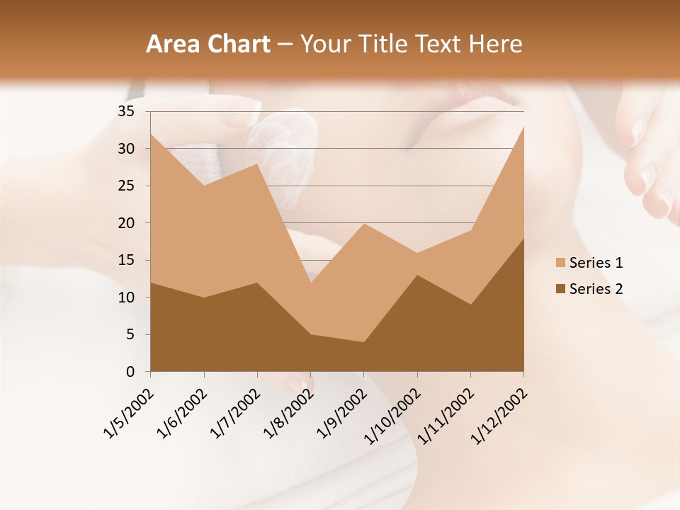 A Woman Getting A Facial Mask On Her Face PowerPoint Template