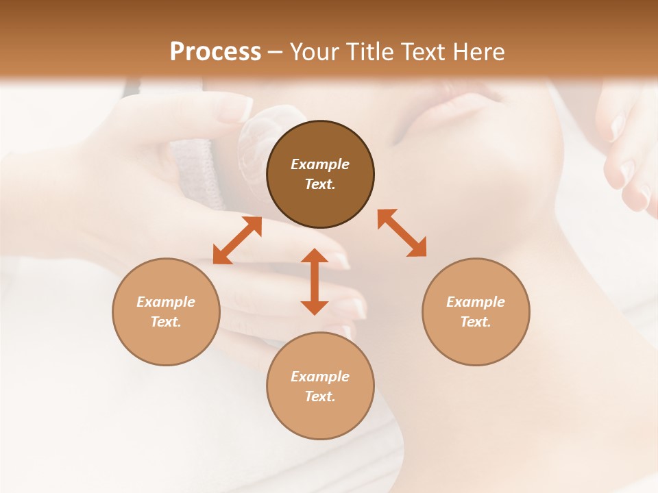 A Woman Getting A Facial Mask On Her Face PowerPoint Template