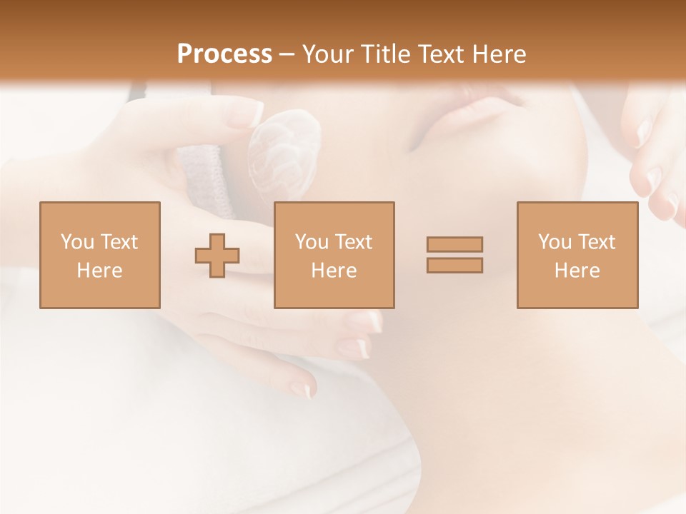 A Woman Getting A Facial Mask On Her Face PowerPoint Template