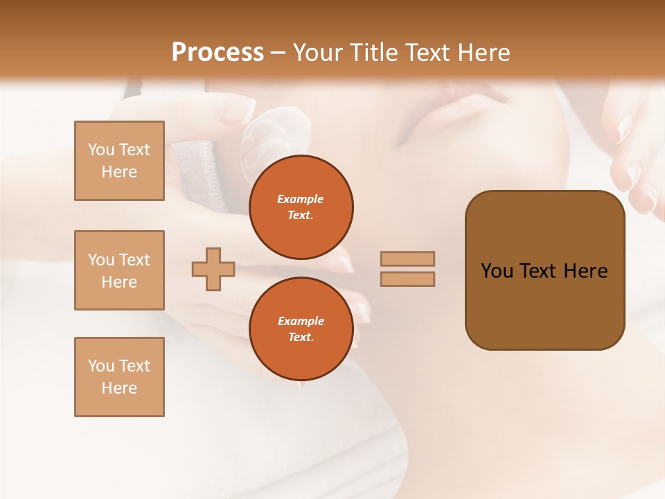 A Woman Getting A Facial Mask On Her Face PowerPoint Template