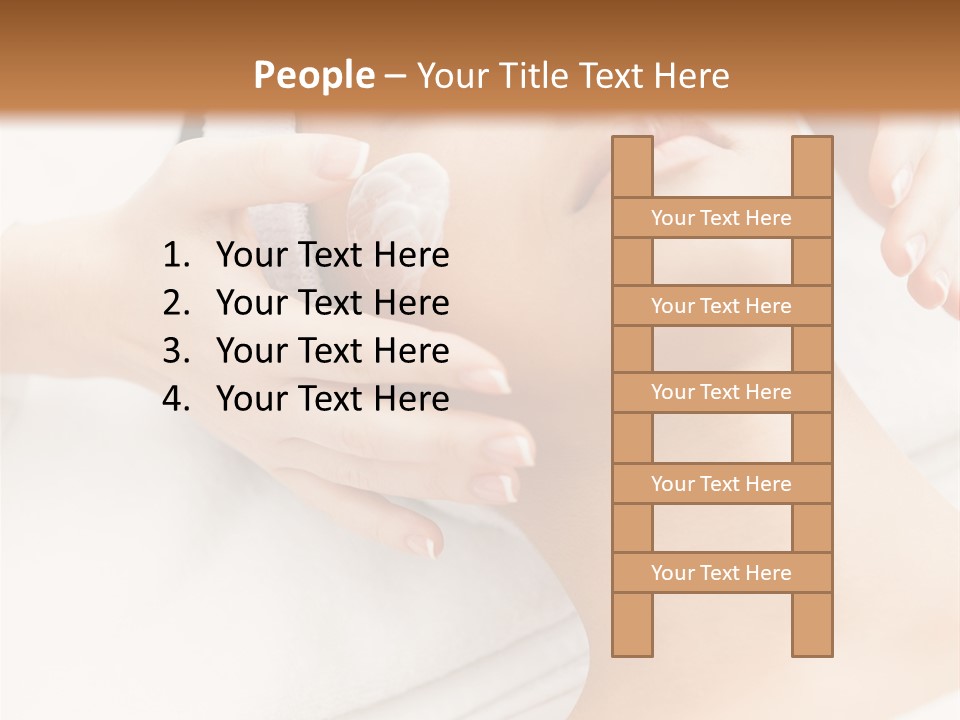 A Woman Getting A Facial Mask On Her Face PowerPoint Template