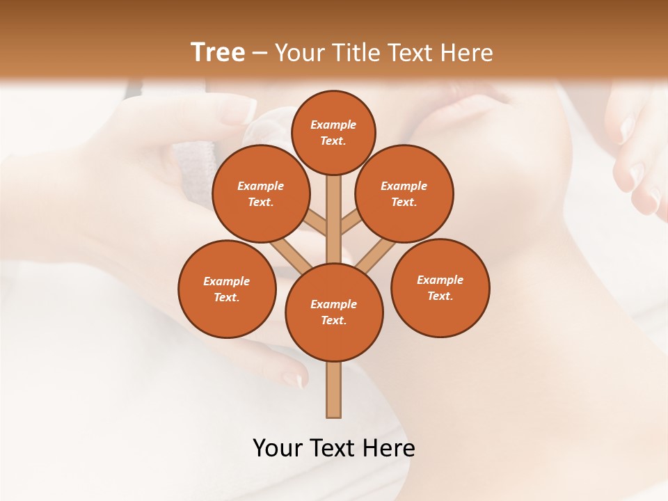 A Woman Getting A Facial Mask On Her Face PowerPoint Template