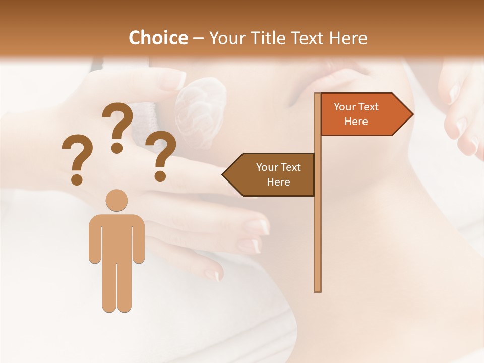 A Woman Getting A Facial Mask On Her Face PowerPoint Template