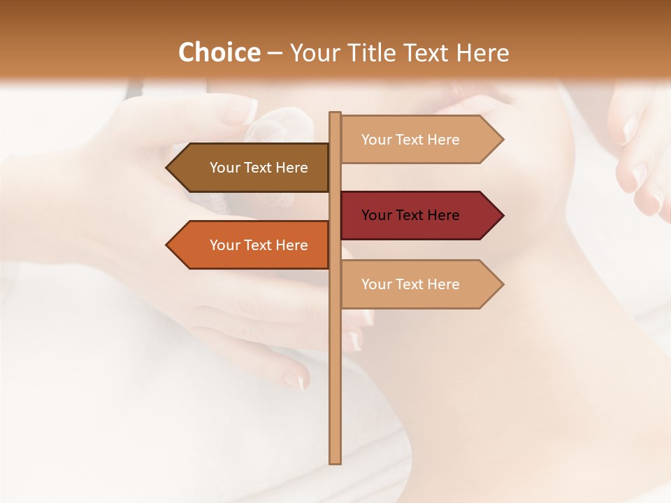 A Woman Getting A Facial Mask On Her Face PowerPoint Template