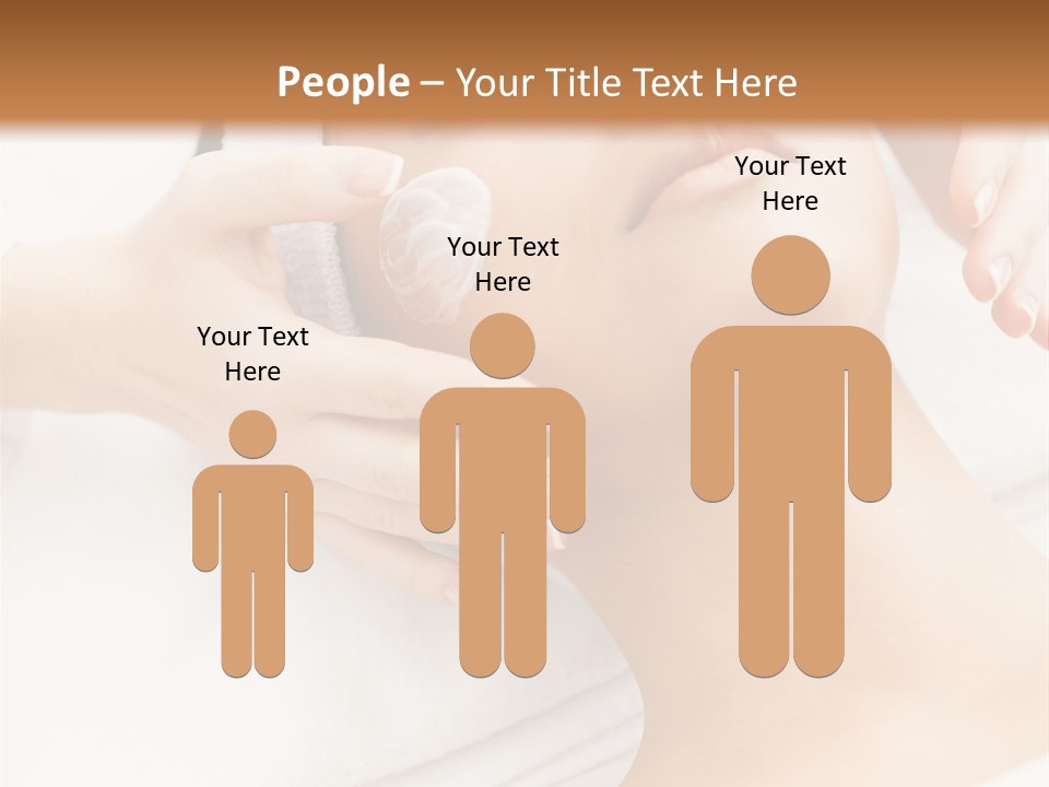 A Woman Getting A Facial Mask On Her Face PowerPoint Template