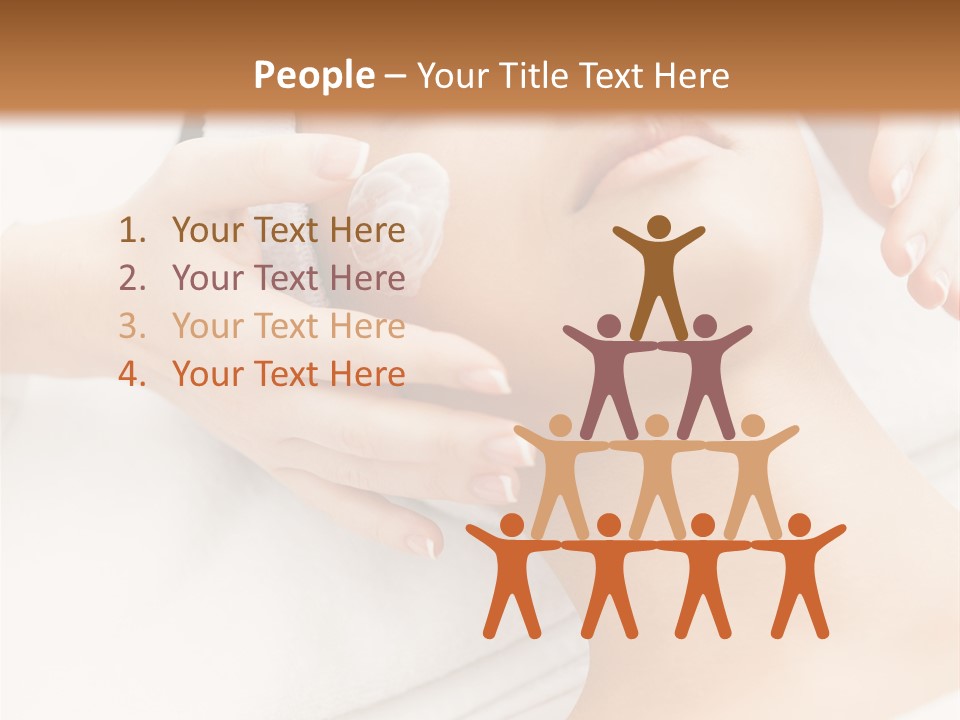 A Woman Getting A Facial Mask On Her Face PowerPoint Template