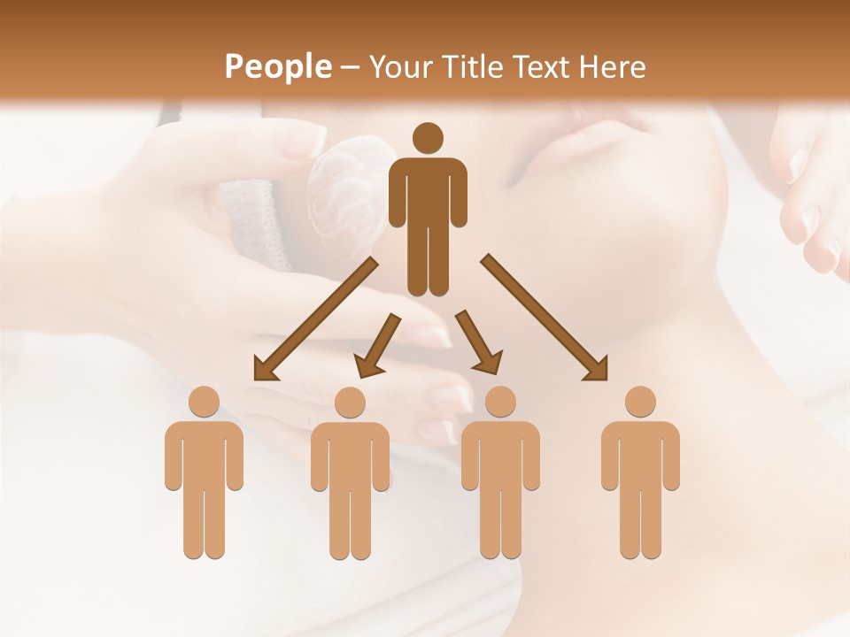 A Woman Getting A Facial Mask On Her Face PowerPoint Template