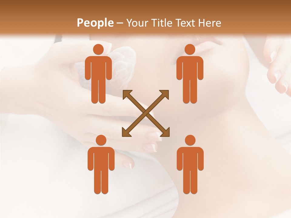 A Woman Getting A Facial Mask On Her Face PowerPoint Template