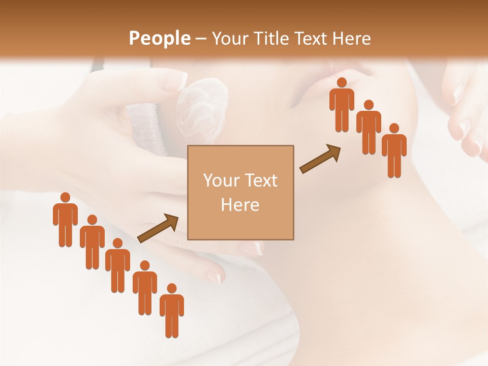 A Woman Getting A Facial Mask On Her Face PowerPoint Template