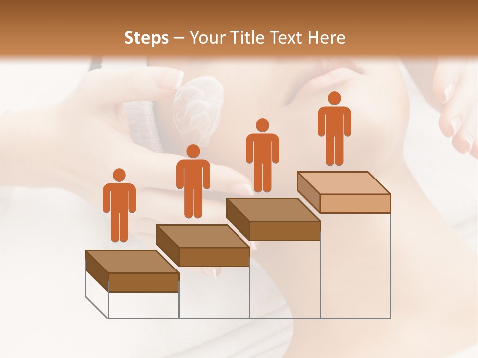 A Woman Getting A Facial Mask On Her Face PowerPoint Template