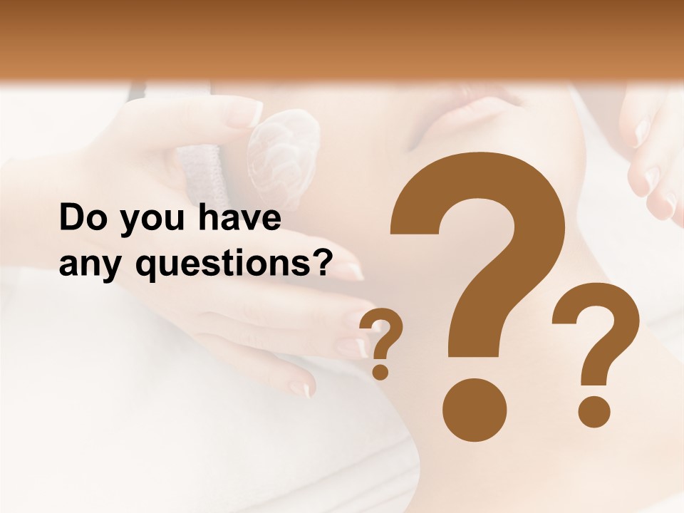 A Woman Getting A Facial Mask On Her Face PowerPoint Template