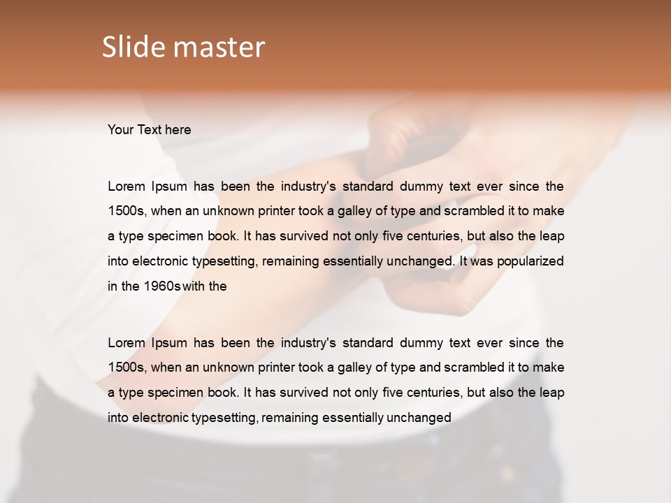 A Woman Holding Her Arm In Pain Powerpoint Presentation PowerPoint Template