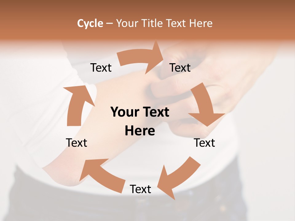 A Woman Holding Her Arm In Pain Powerpoint Presentation PowerPoint Template