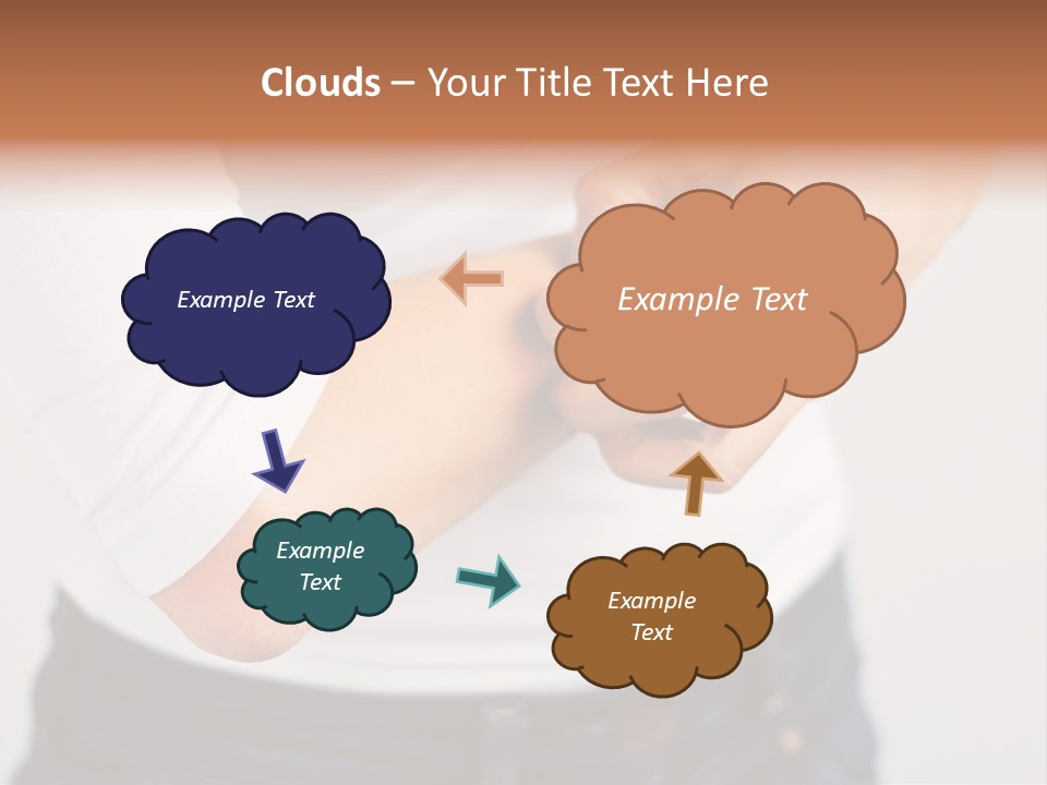 A Woman Holding Her Arm In Pain Powerpoint Presentation PowerPoint Template