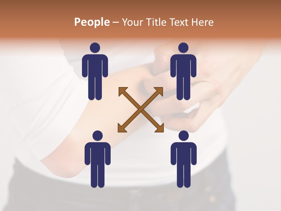 A Woman Holding Her Arm In Pain Powerpoint Presentation PowerPoint Template