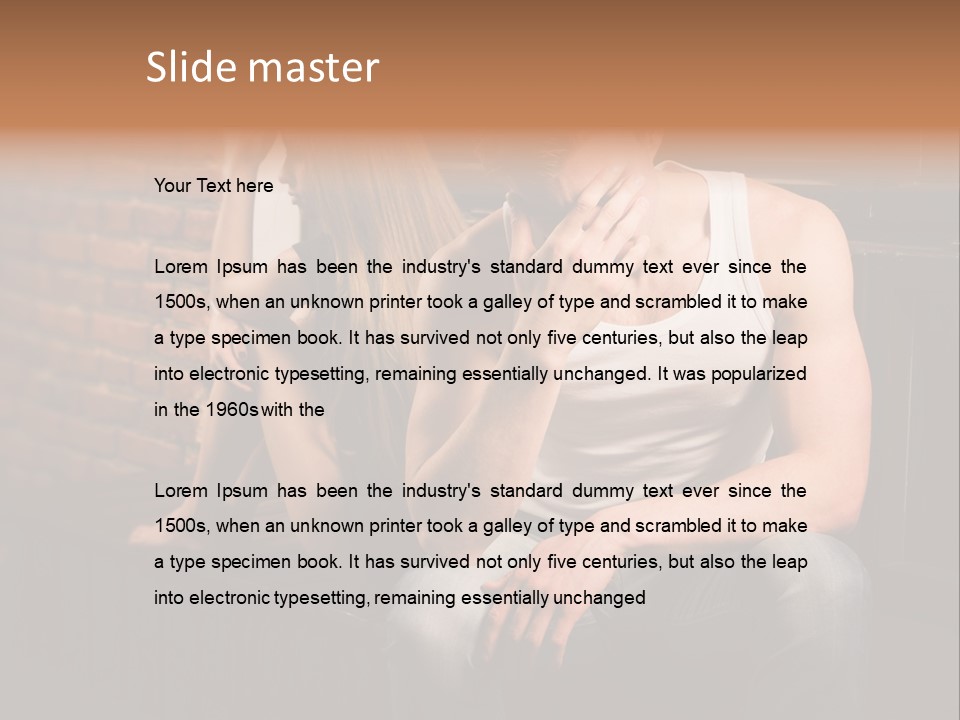 A Man And A Woman Sitting Next To Each Other PowerPoint Template