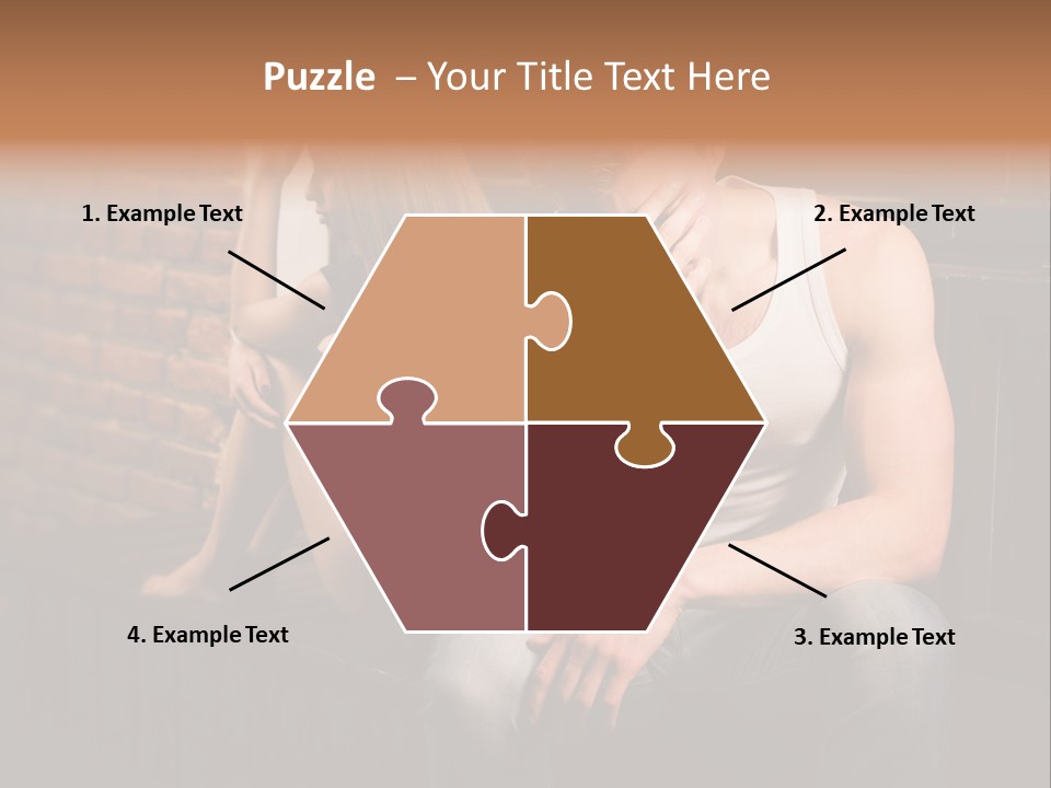A Man And A Woman Sitting Next To Each Other PowerPoint Template