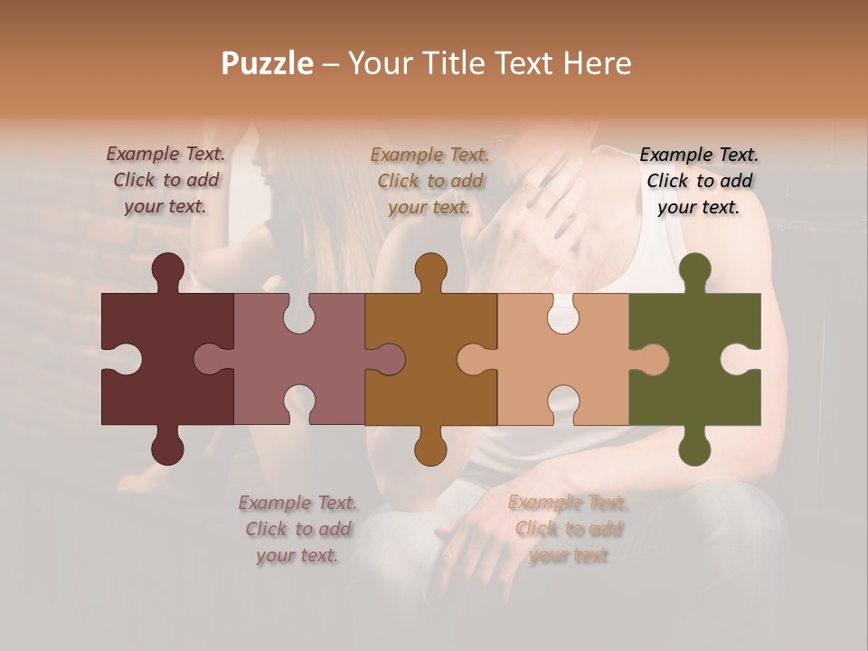 A Man And A Woman Sitting Next To Each Other PowerPoint Template