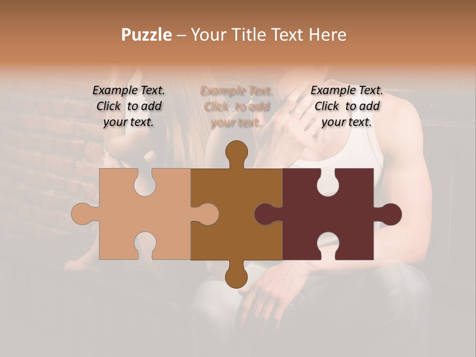 A Man And A Woman Sitting Next To Each Other PowerPoint Template