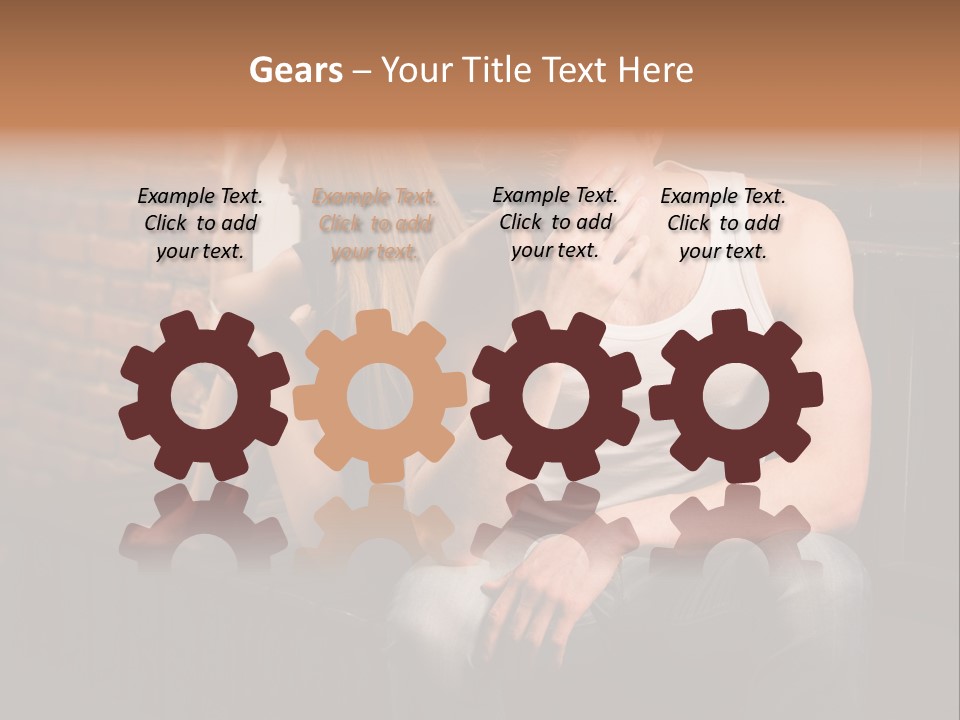 A Man And A Woman Sitting Next To Each Other PowerPoint Template