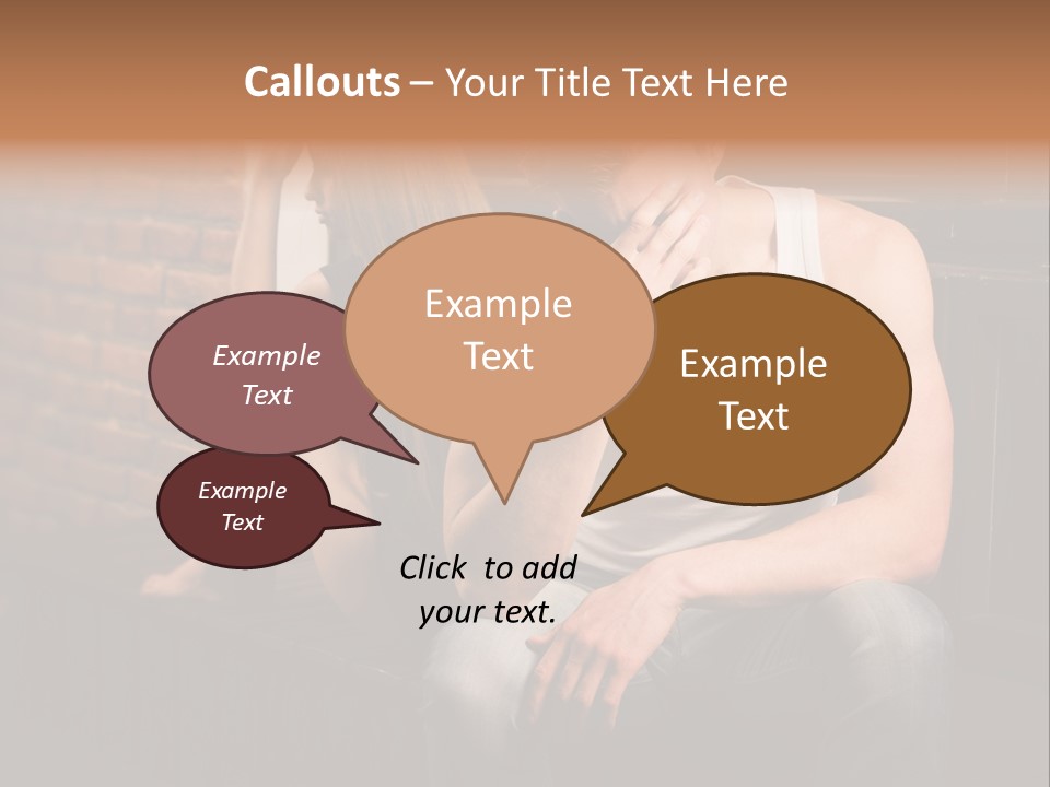 A Man And A Woman Sitting Next To Each Other PowerPoint Template