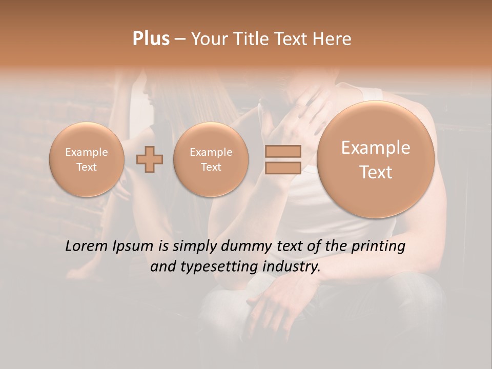 A Man And A Woman Sitting Next To Each Other PowerPoint Template
