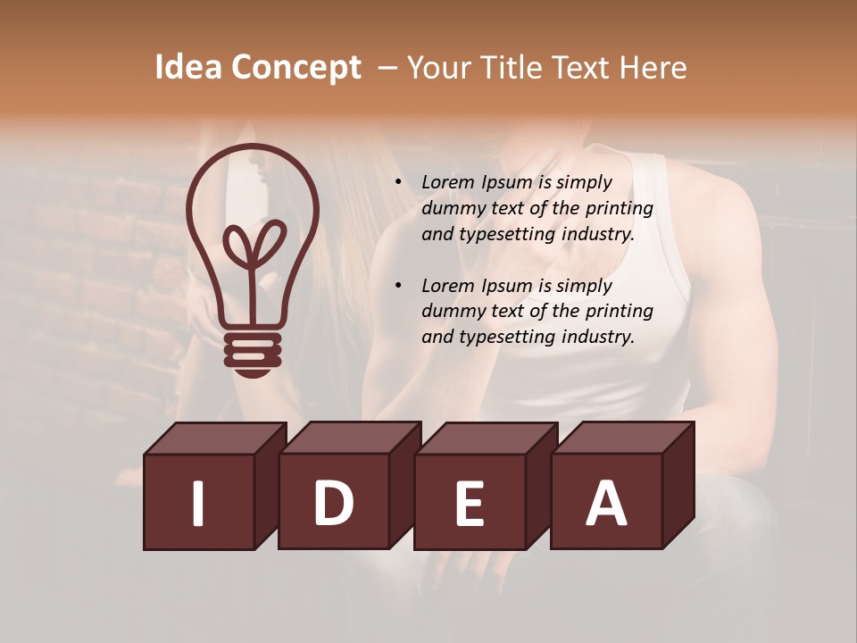 A Man And A Woman Sitting Next To Each Other PowerPoint Template