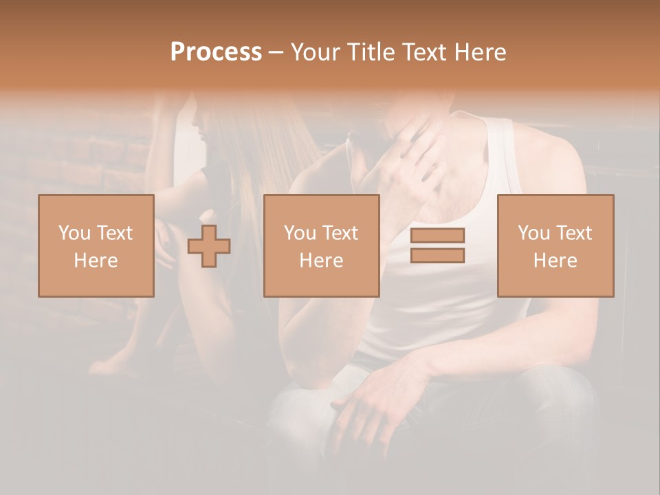 A Man And A Woman Sitting Next To Each Other PowerPoint Template