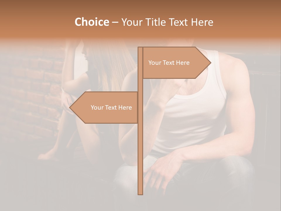 A Man And A Woman Sitting Next To Each Other PowerPoint Template