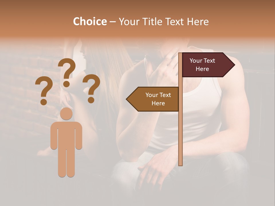 A Man And A Woman Sitting Next To Each Other PowerPoint Template