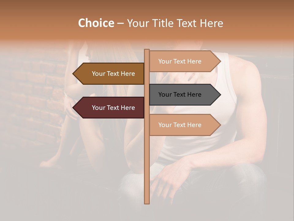 A Man And A Woman Sitting Next To Each Other PowerPoint Template