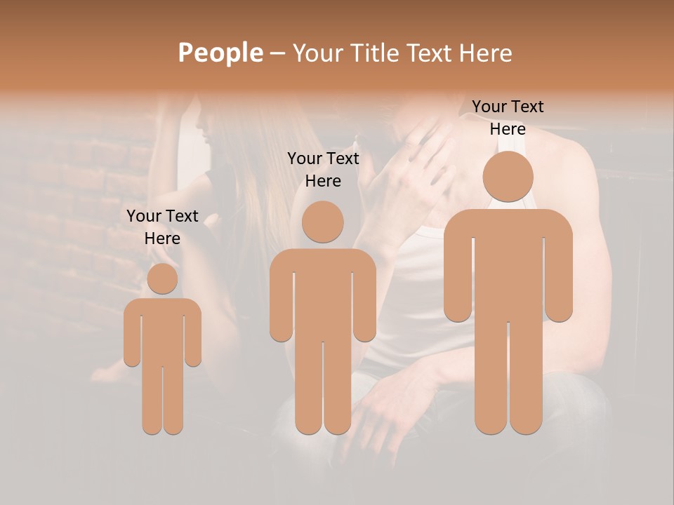 A Man And A Woman Sitting Next To Each Other PowerPoint Template