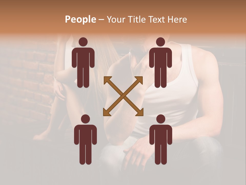 A Man And A Woman Sitting Next To Each Other PowerPoint Template