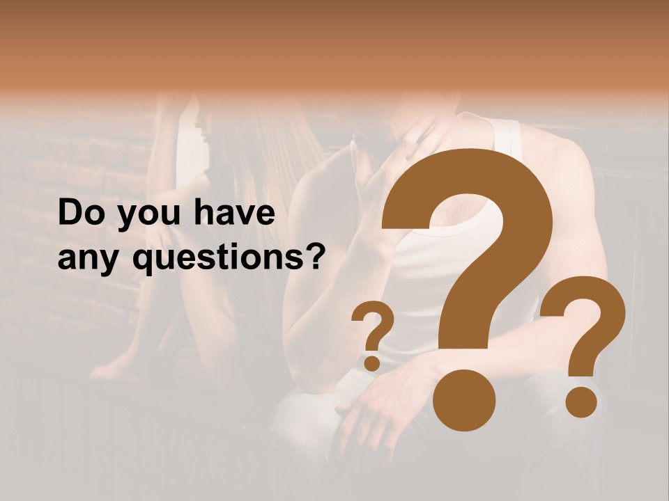 A Man And A Woman Sitting Next To Each Other PowerPoint Template