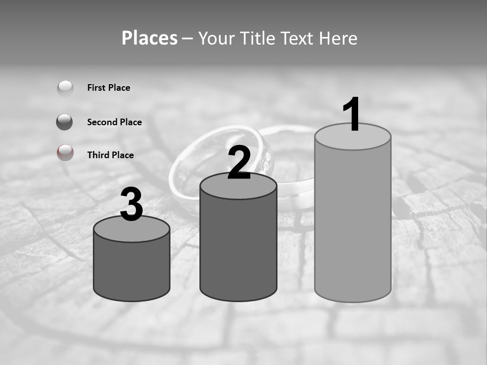 Two Wedding Rings Sitting On Top Of A Brick Floor PowerPoint Template