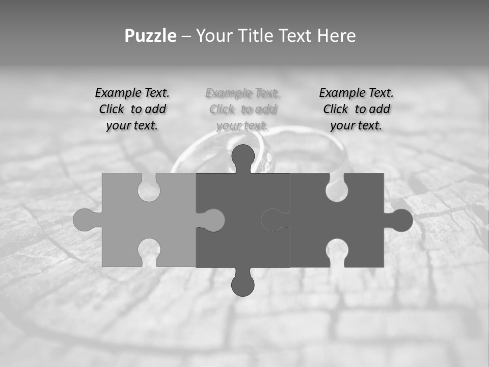 Two Wedding Rings Sitting On Top Of A Brick Floor PowerPoint Template