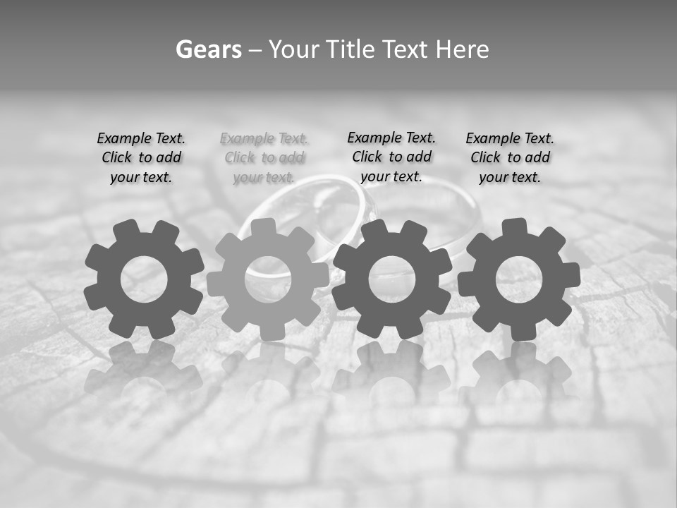 Two Wedding Rings Sitting On Top Of A Brick Floor PowerPoint Template