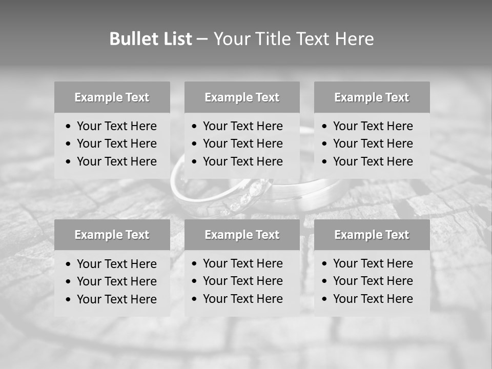 Two Wedding Rings Sitting On Top Of A Brick Floor PowerPoint Template