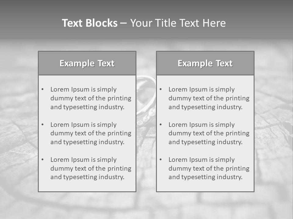 Two Wedding Rings Sitting On Top Of A Brick Floor PowerPoint Template