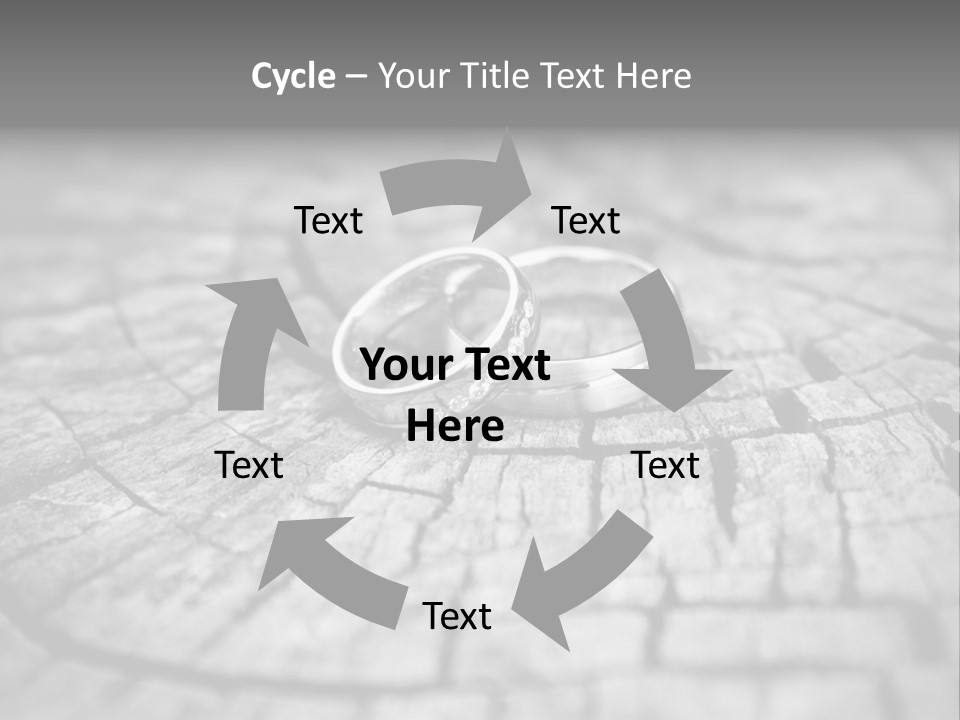 Two Wedding Rings Sitting On Top Of A Brick Floor PowerPoint Template