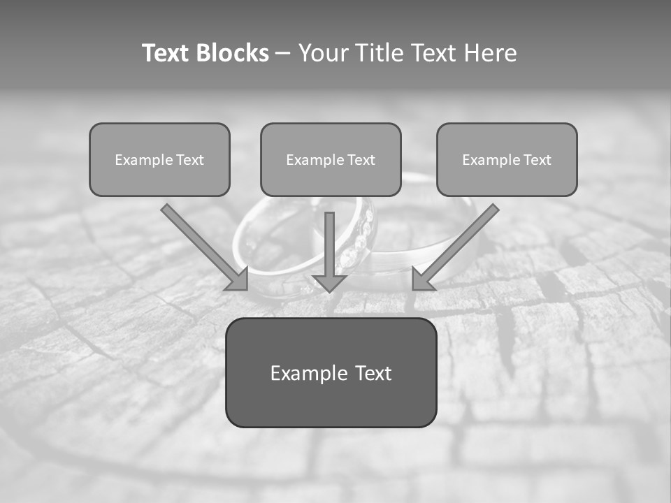 Two Wedding Rings Sitting On Top Of A Brick Floor PowerPoint Template