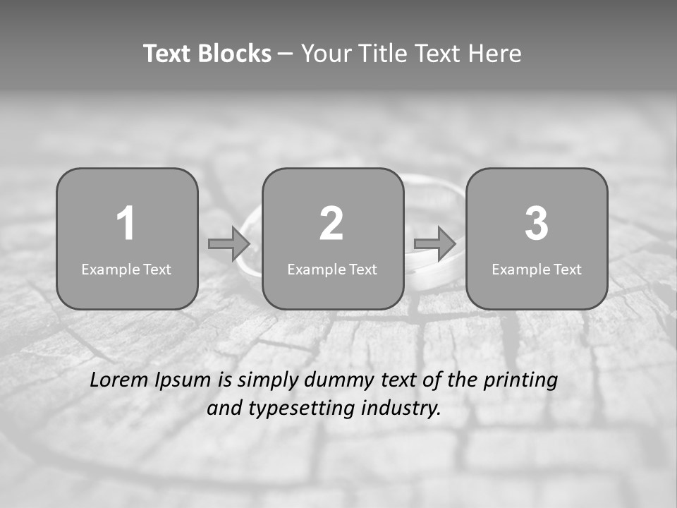 Two Wedding Rings Sitting On Top Of A Brick Floor PowerPoint Template